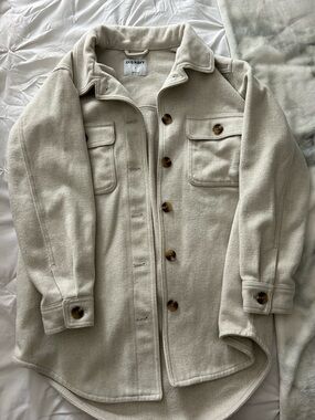 Old Navy Cream Button-Up Shacket